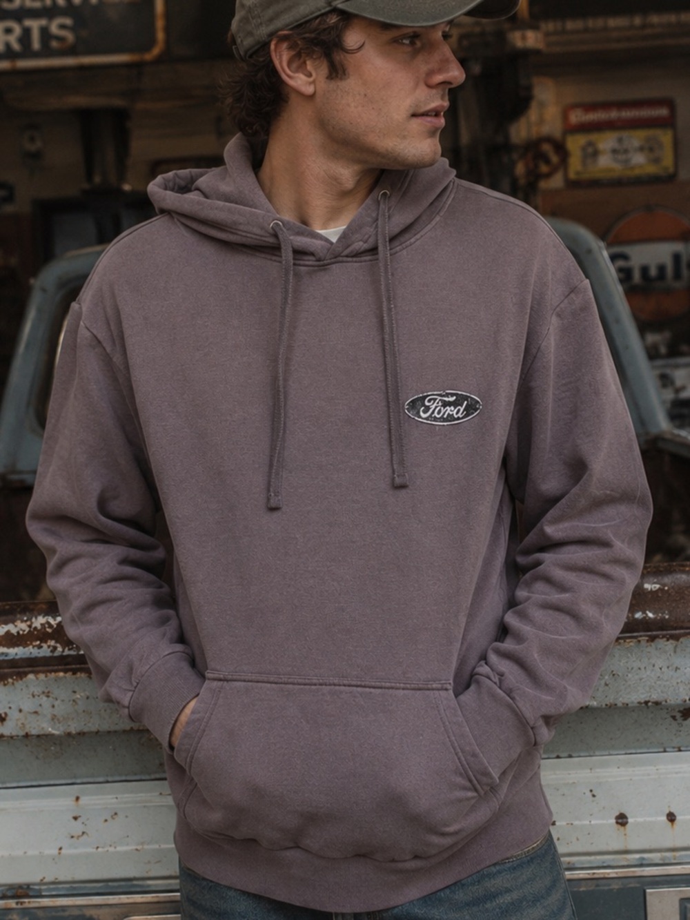 Ford Racing Hoodie Size XL | Vintage Americana Garage Core Pullover